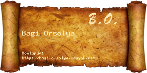 Bagi Orsolya névjegykártya
